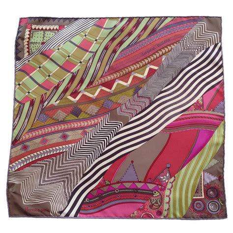 Pink and Green Hermes Scarf 